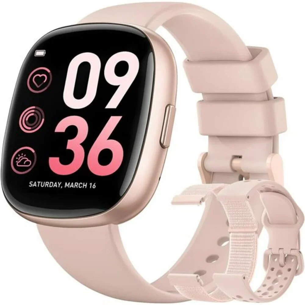 Smart Watch Call Text Heart Rate Sleep Tracker Waterproof iPhone Android 3 Bands